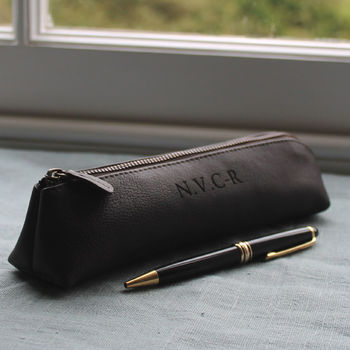 Personalised Leather Pencil Case, 6 of 12