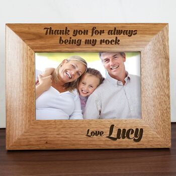Personalised Dad's Oak Picture Frame, 6 of 7