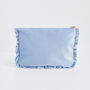 Forget Me Not Blue Velvet Embroidered Pouch, thumbnail 4 of 7