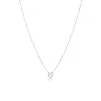 Children’s Sterling Silver Teddy Bear Pearl Necklace – Christening, Birthday Or Flower Girl Gift, 2 of 4