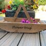 53cm Wooden Garden Trug Flower Basket Carrier With Folding Handles Gift, thumbnail 1 of 9