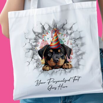 Personalised Rottweiler Birthday Break Through, 8 of 8
