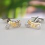 Two Colour Motorbike Cufflinks, thumbnail 1 of 8