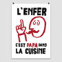 French Style Protest Print 'Papa Dans La Cuisine', thumbnail 4 of 4
