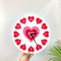 Love Heart With Numbers Round Clock Silent Sweeping, thumbnail 1 of 7