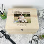 Personalised Our Special Treasures Pine Photo Memory Box Five Sizes 16cm | 20cm | 26cm | 30cm | 36cm, thumbnail 1 of 9