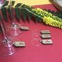 Personalised Five Christmas Name Tag Wine Glass Charms, thumbnail 2 of 11