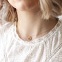 Delicate Tiny Gold Plated Daisy Pendant Necklace, thumbnail 3 of 4
