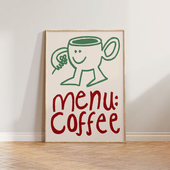 Menu Coffee Doodle Kitchen Wall Art Print, 6 of 10