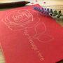 Personalised Red Rose Gold Foil Birthday Card, thumbnail 1 of 8