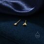 Sterling Silver Extra Tiny Triangle Pyramid Stud Earrings, thumbnail 6 of 11