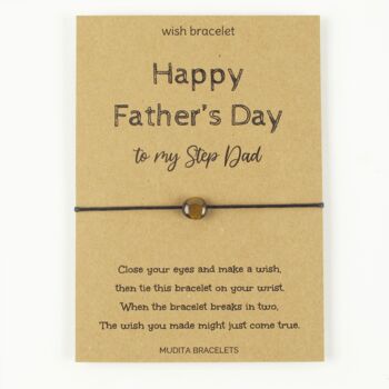 Happy Father's Day Step Dad Wish Bracelet, 3 of 3