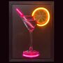 Cocktail Framed Neon Wall Art 12x16”, thumbnail 1 of 2