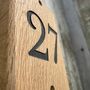House Number Plaque, Chunky Solid Oak, thumbnail 4 of 8