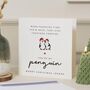 Personalised Penguin Christmas Card For Partner, thumbnail 1 of 7