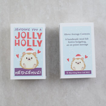 Sending You A Jolly Holly Hedgehug In A Matchbox, 4 of 7