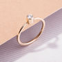 9ct Gold Tall Diamond Engagement Ring, thumbnail 9 of 11
