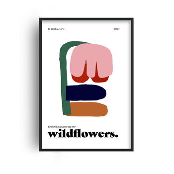 Wildflowers Retro Abstract Giclée Art Print, 2 of 3