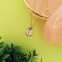 Peach Enamel Gold Plated Charm Necklace, thumbnail 4 of 4