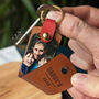 Personalised Photo Leather Keyring For Dad, thumbnail 1 of 4