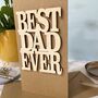 Best Dad Ever Wooden Words Keepsake Card, thumbnail 4 of 6