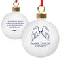 Personalised Angel Wings Memorial Christmas Bauble, thumbnail 2 of 6