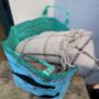 Recycled Storage Bag, Green And Blue Fish, Medium, thumbnail 3 of 5