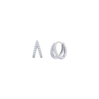 Omega Crystal Huggie Hoops, 2 of 5