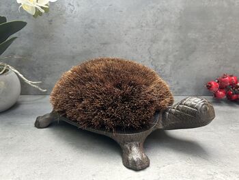 Cast Iron Tortoise Boot Scraper – Shoe Brush, 5 of 12
