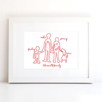 Personalised Family Portrait Print, 2 of 5