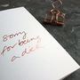 'Sorry For Being A Dick' Rose Gold Foil Card, thumbnail 6 of 6