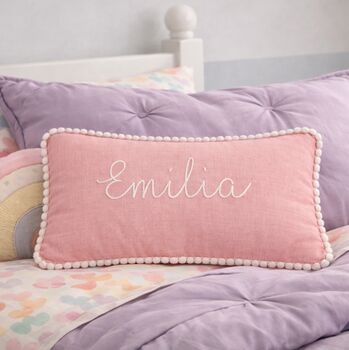 Personalised Name Muslin Nursery Cushion Cover, 5 of 8