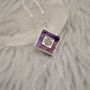 Raw Amethyst And Opal Sterling Silver Pendant Necklace, thumbnail 3 of 7