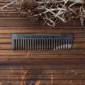 Ox Horn Beard Comb With Leather Sheath, 2 of 3