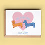 Personalised Sausage Dogs Valentine Card, thumbnail 1 of 2