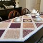 Large Table Runner, Purple Gold And Taupe, Ditsy Floral, thumbnail 1 of 8