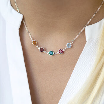 Family Birthstone Link Necklace, 10 of 12
