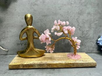 Yoga Figurine With Quartz Gem Tree Yoga Gift Ornament Gift Namaste, 2 of 8