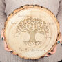 Personalised 'Family Tree' Wood Slice Sign Decoration, thumbnail 1 of 2