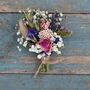 Set Of Three Wedding Dried Flower Dainty Buttonholes Meadow Mixed, thumbnail 2 of 4
