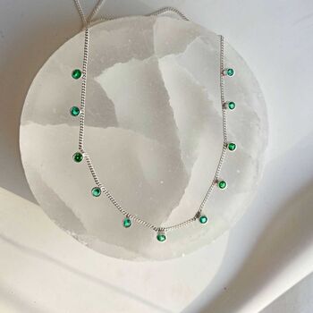 Emerald Station Necklace, 3 of 8