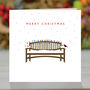 Pack Of Six 'Robin On A Snowy Bench' Christmas Card, thumbnail 3 of 6