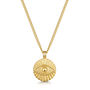 Evil Eye Men's Necklace 18 K Gold Plated Steel, thumbnail 1 of 8