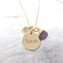 60th Birthday Gold Vermeil Plated Gemstone Necklace, thumbnail 1 of 5
