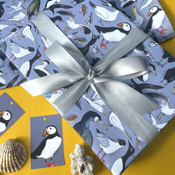 Coastal Birds Of Britain Wrapping Paper, 6 of 9