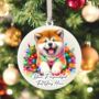 Personalised Akita In Christmas Lights, thumbnail 10 of 10