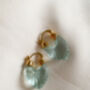 18k Gold Art Deco Fan Hoop Earrings, thumbnail 2 of 2