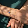 Turkish Evil Eye Gold Plated Charm Friendship Bracelet, thumbnail 2 of 5