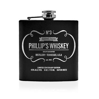 Personalised Whiskey Vintage Hip Flask, 10 of 12
