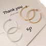 Slim Silver Or Gold Large Lynsey Hoops, thumbnail 3 of 9